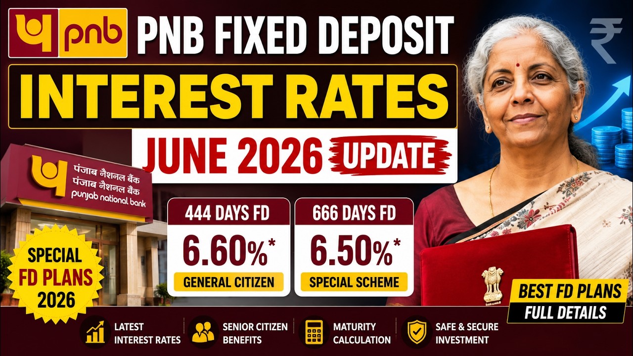 Punjab National Bank Fixed Deposit Interest Rates | PNB FD Rates June 2026 Update | PNB FD Plans