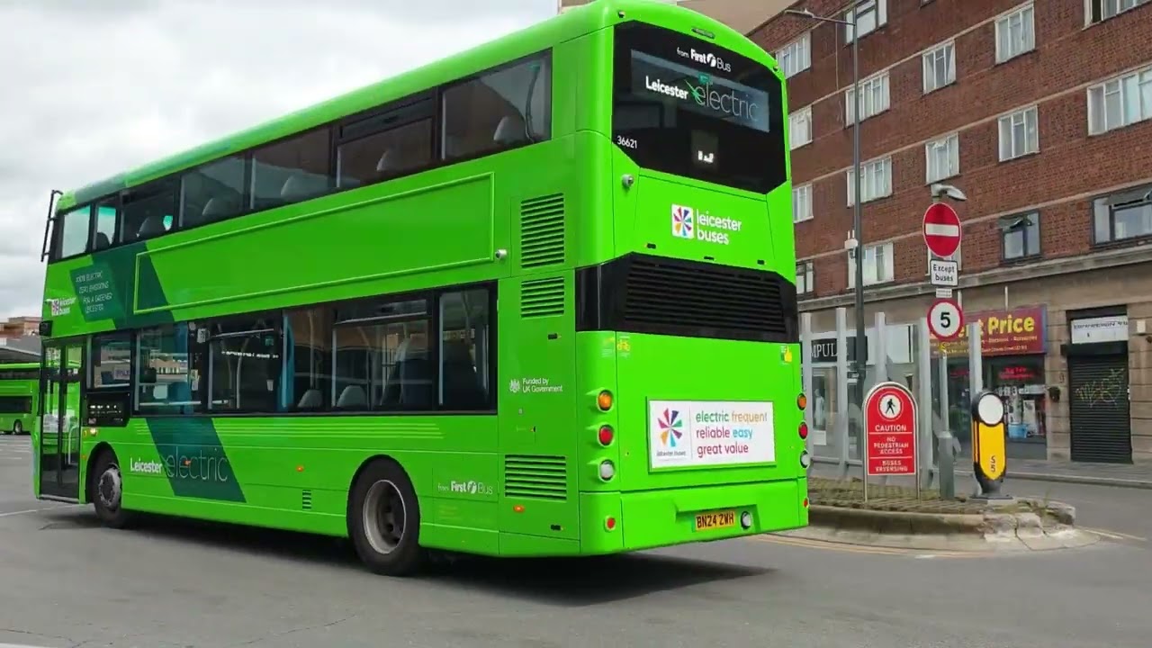 Buses in Leicester City Centre 2024