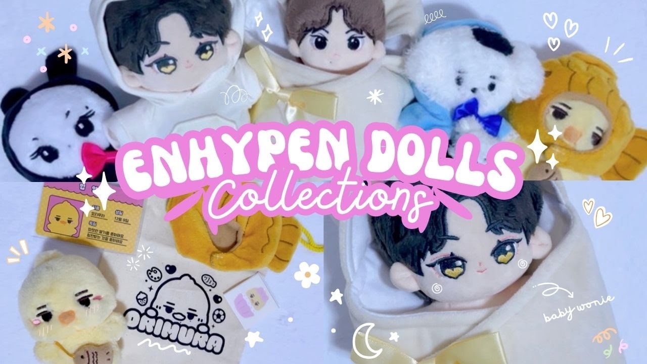 [unboxing♡] enhypen 엔하이픈 fansite 10cm doll collection | orimura, yang garden, hoongimi & baby wonwon