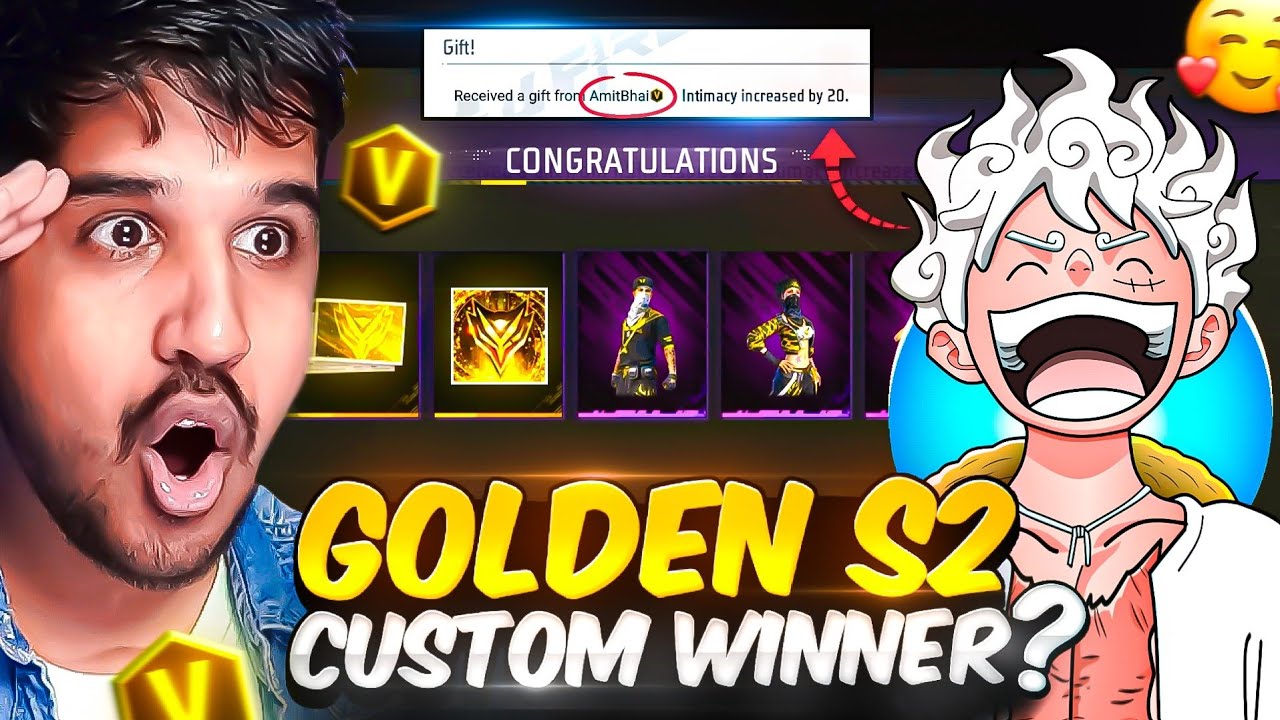 OMG 😱 !! Did @DesiGamers_ Amit Bhai Really Gifted Me Golden S2 Elite Pass ??🙀 Garena Free Fire