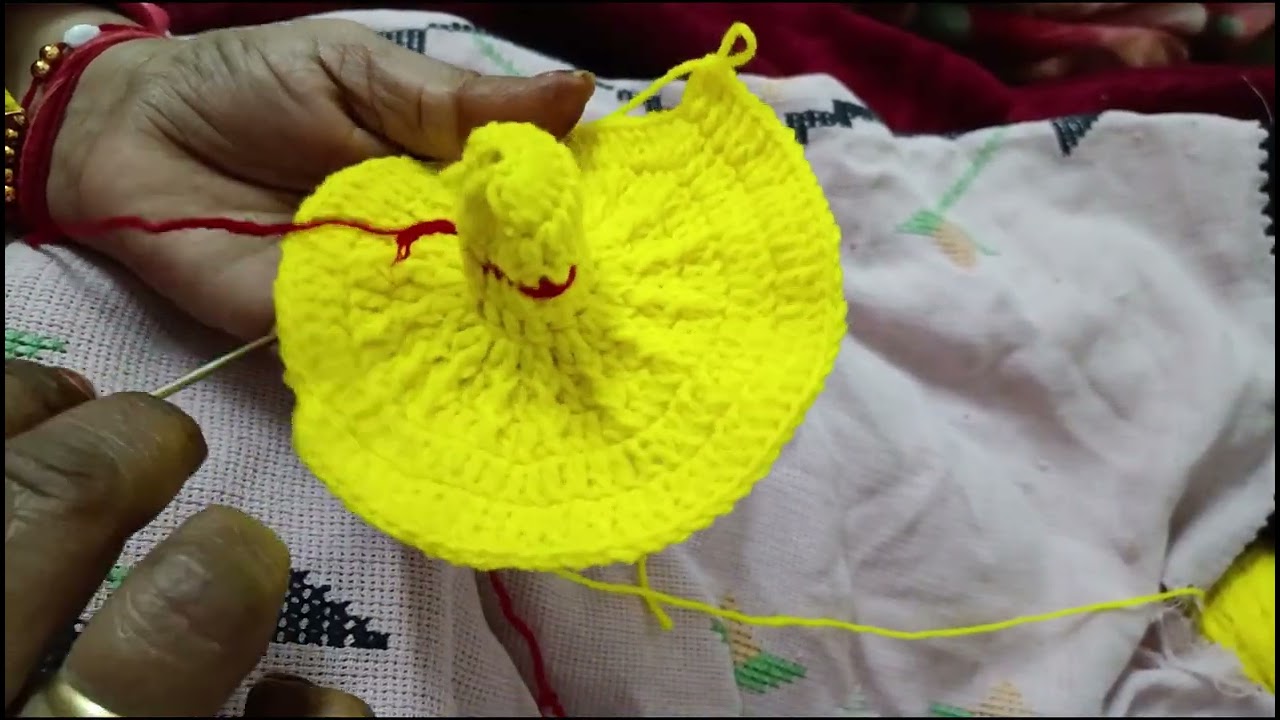  gopal ji ki crochet dress. लड्डू गोपाल की एक ड्रेस का आर्डर पुरा किया। #viral Beautiful work 037