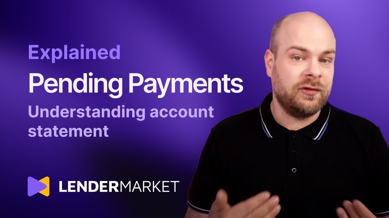 Understanding Pending Payments account statement  | Lendermarket Tutorial