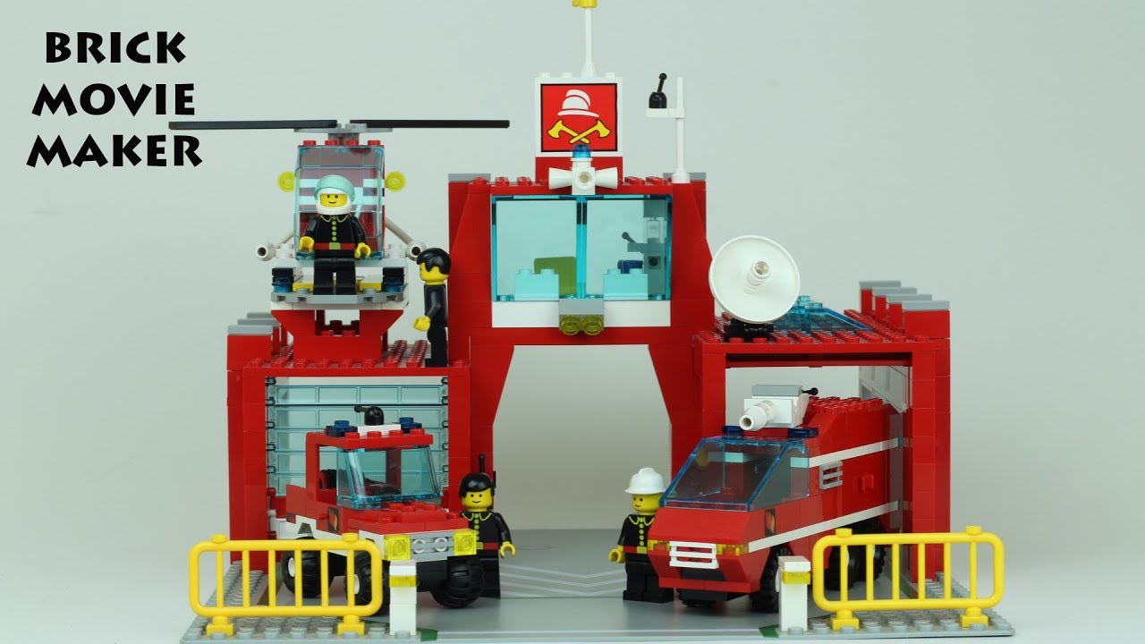 Lego 6389 Fire Control Center / Feuerwehrstation speed build + clip