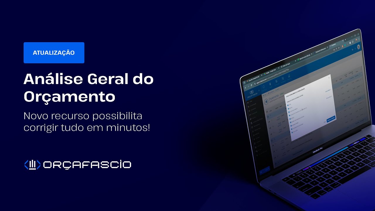 Análise Geral do Orçamento | Novo recurso para encontrar e corrigir inconsistências