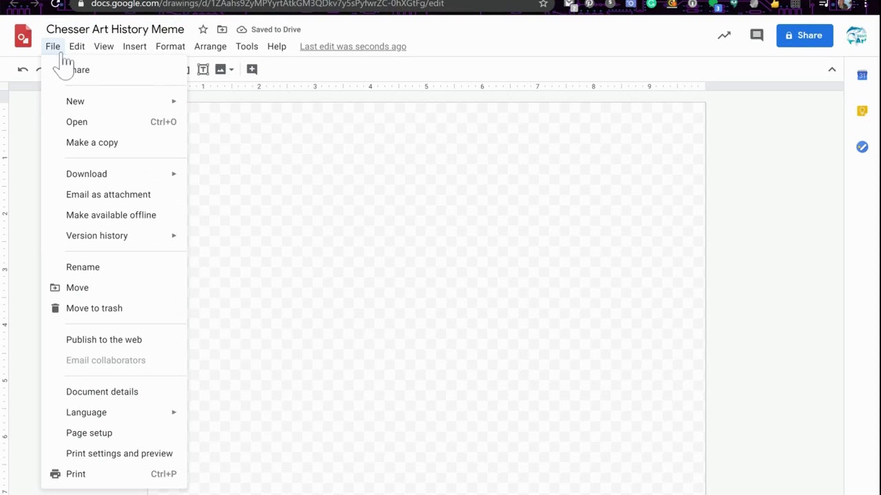 Art History Meme   Google Drawing   Opening Image