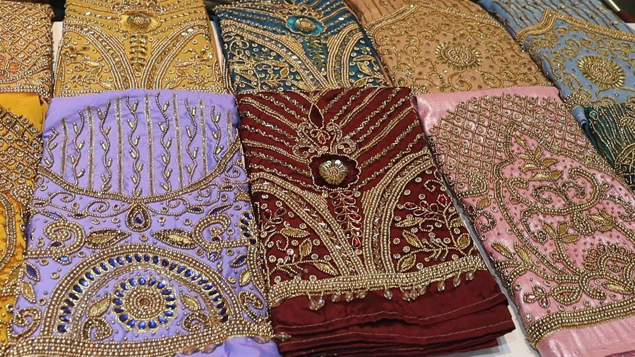 Blouse design new model Aari work blouse designs zardosi work designs | Hand embroidery designs