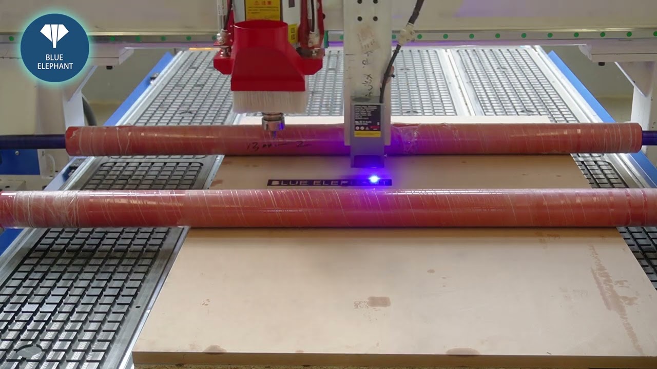 Blue Elephant 1325 ATC with laser head and press roller test video for Austrian customer