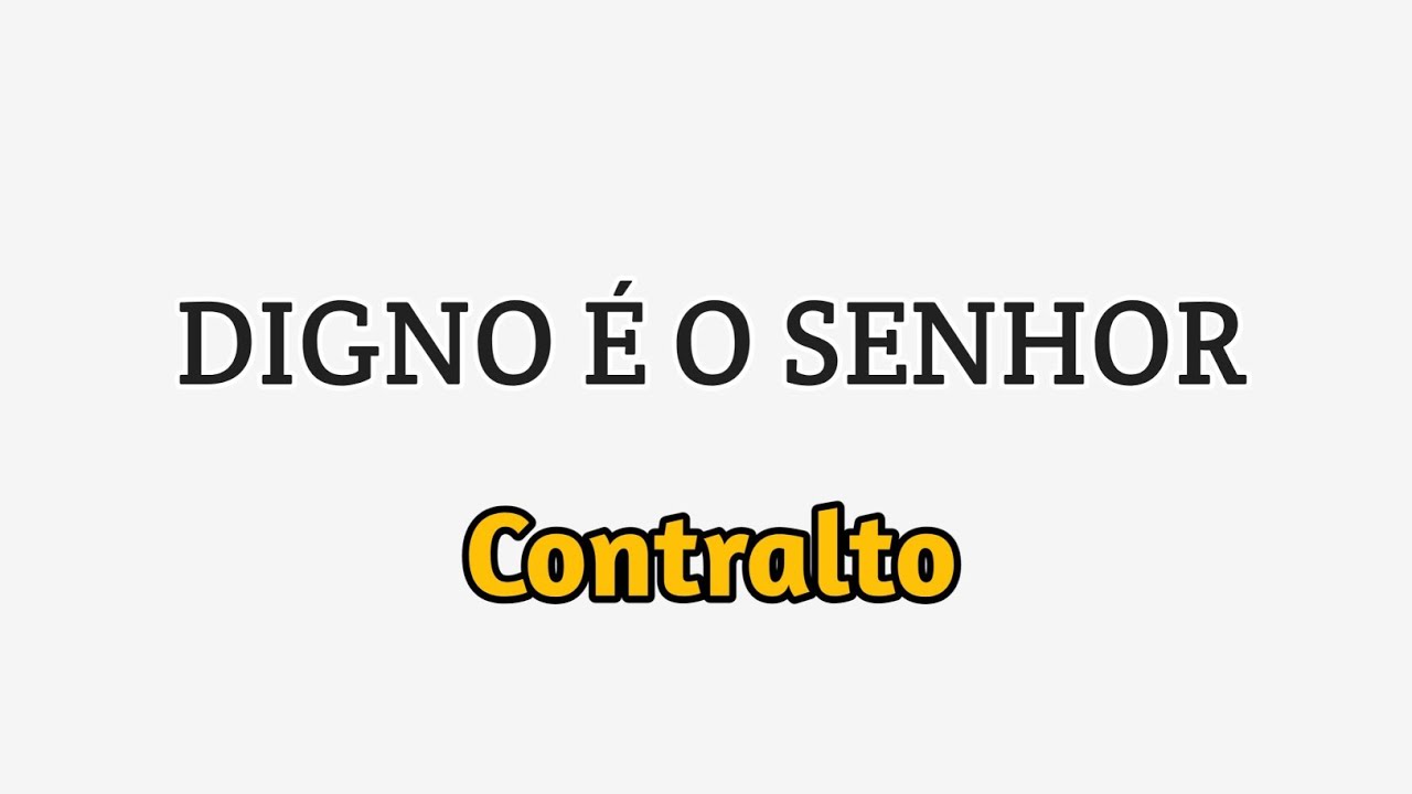 DIGNO É O SENHOR (Worthy Is The Lamb) - Aline Barros (Contralto)