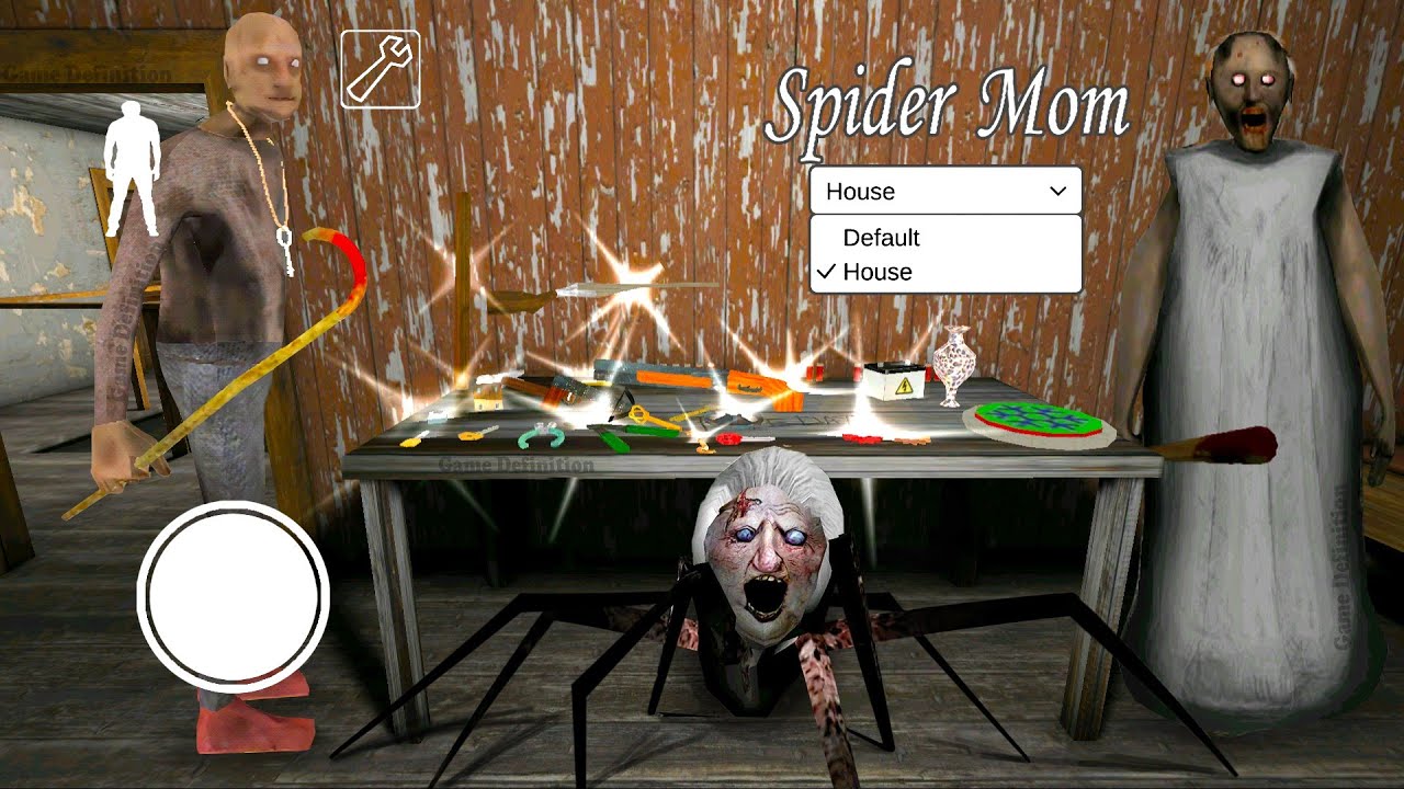 Granny New Update With Spider Angelina In House And Unlimited Items On Table | Game Definition Mode