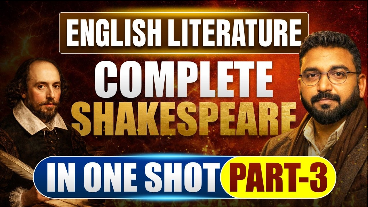 English Literature - Complete Shakespeare Drama Part -3 in One Shot🔥 |  Vineet Pandey