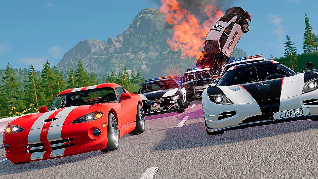 Epic Police Chases & Crashes - BeamNG Drive | SmashLab