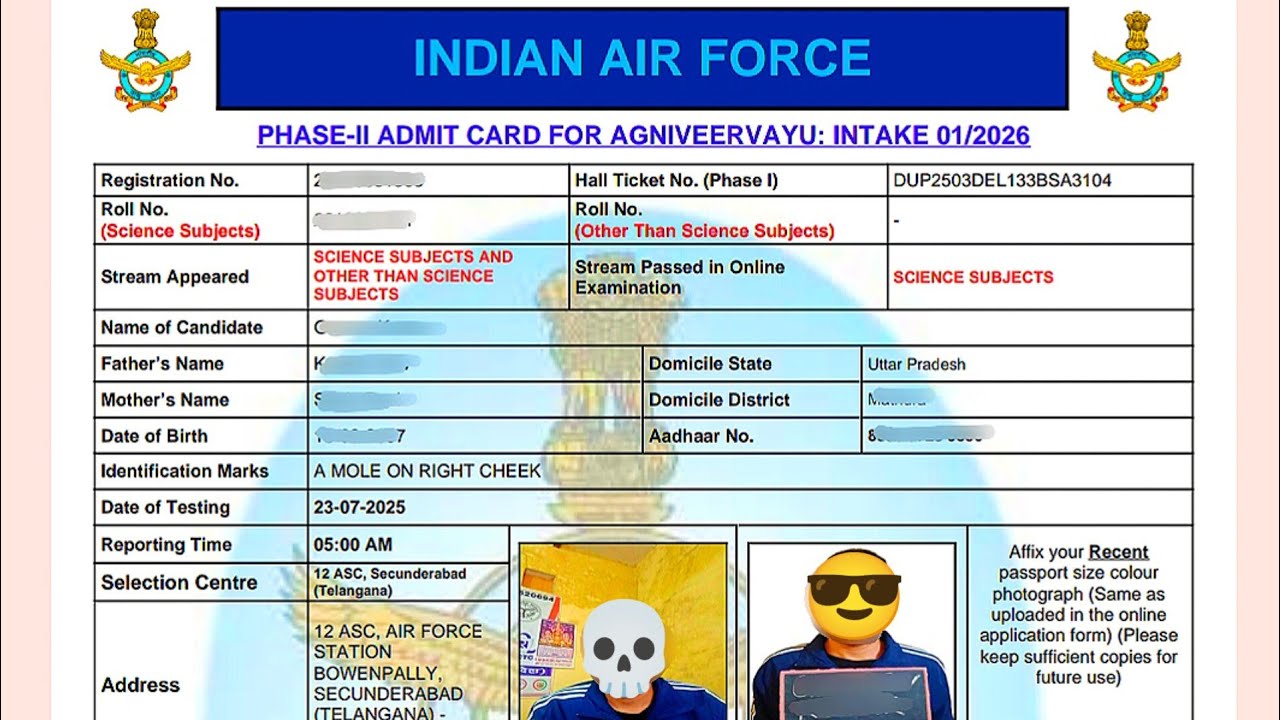 Airforce Phase 2 Documents 📃|| THE VAYU YODDHA