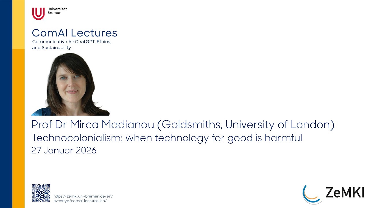 ComAI Lecture with Prof. Dr. Mirca Madianou (Goldsmiths, university of London): 