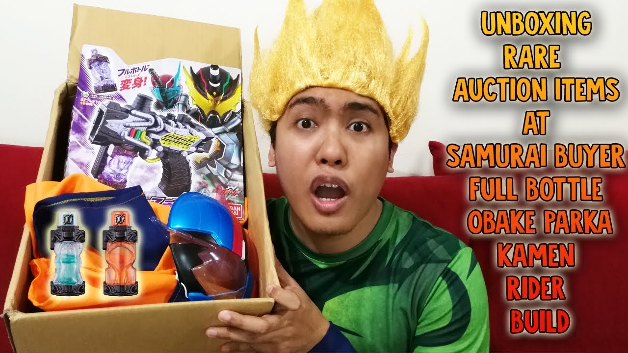 Unboxing RARE Auction items at SAMURAI BUYER - RARE Full Bottle - Obake Parka - Kamen Rider Build