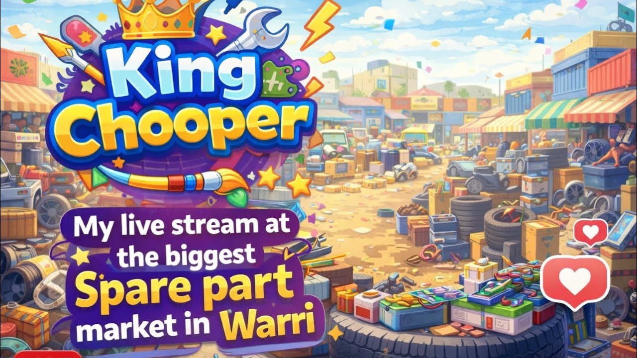 King Chooper live at spare part market . Warri the biggest igbo spare part market 