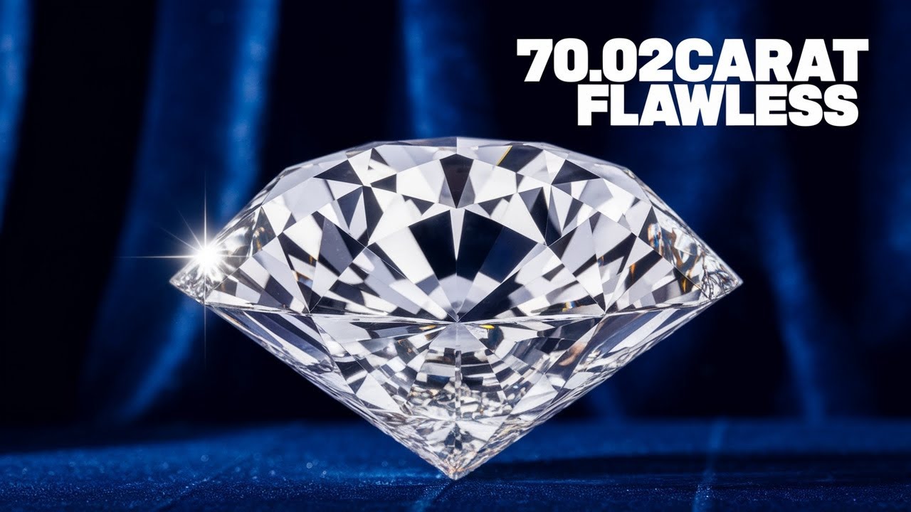 SPARKLING 70.02 Carat Internally Flawless Diamond Masterpiece in STOCK Now! #shortsfeed