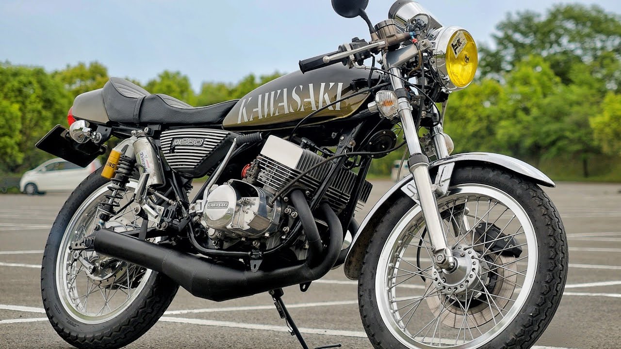 集合チャンバーに交換してみた🎵 kawasaki　KH250