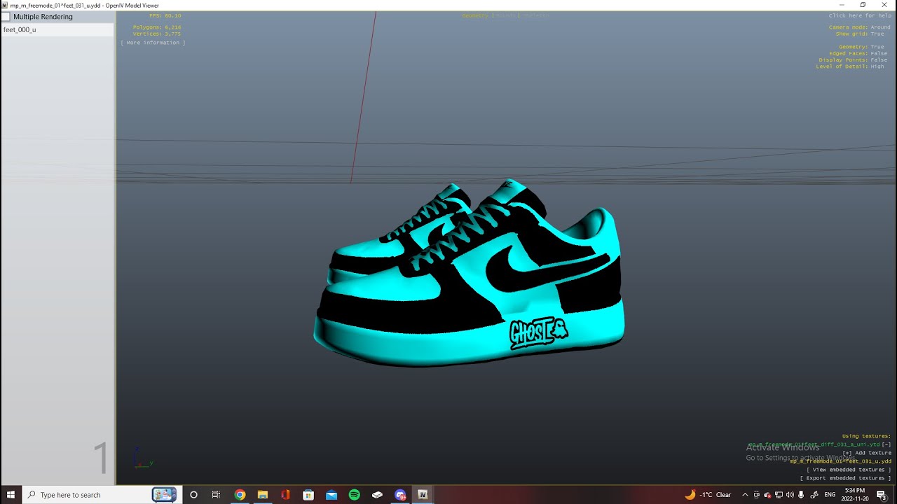 How to make FiveM Clothing templates! Air Force 1s!!!
