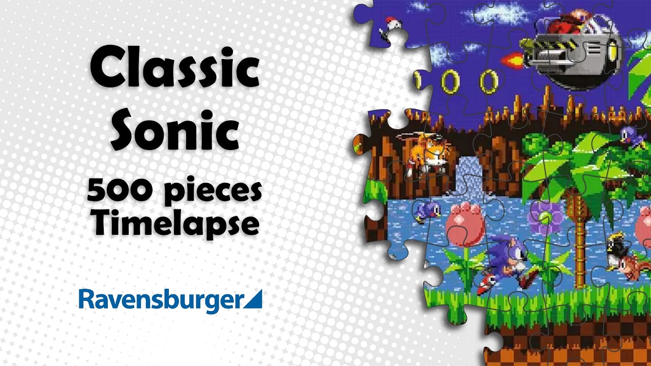 Classic Sonic (Ravensburger 12001135) #puzzle #puzzlesolving#cozy  #timelapse#ravensburger #sonic