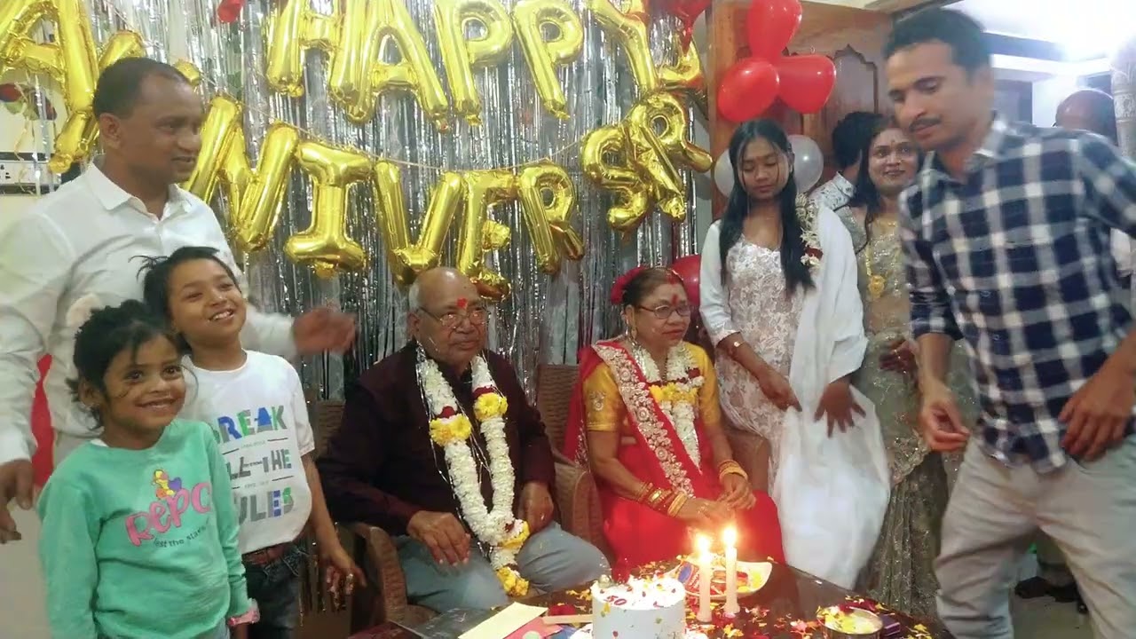 50 th Happy marriage anniversary 🎉 Uncle ji & unty  ji 🙏