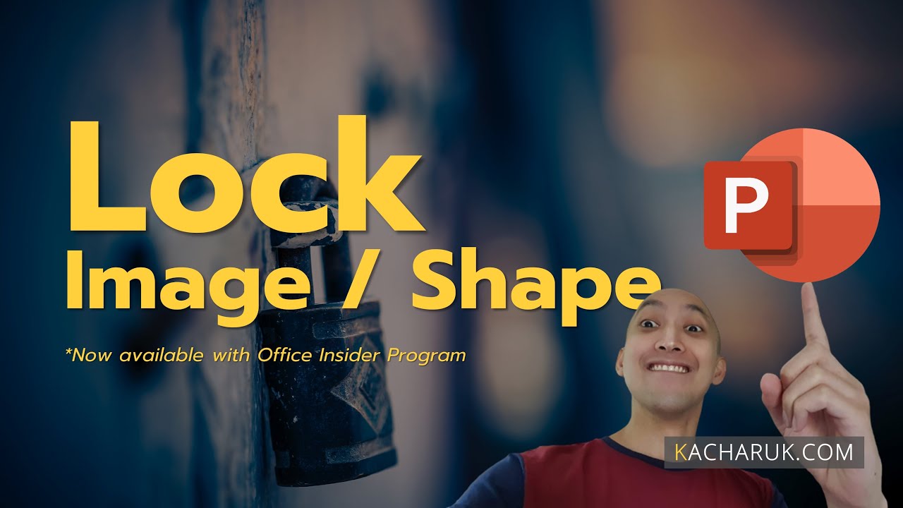 Lock image or shape in PowerPoint