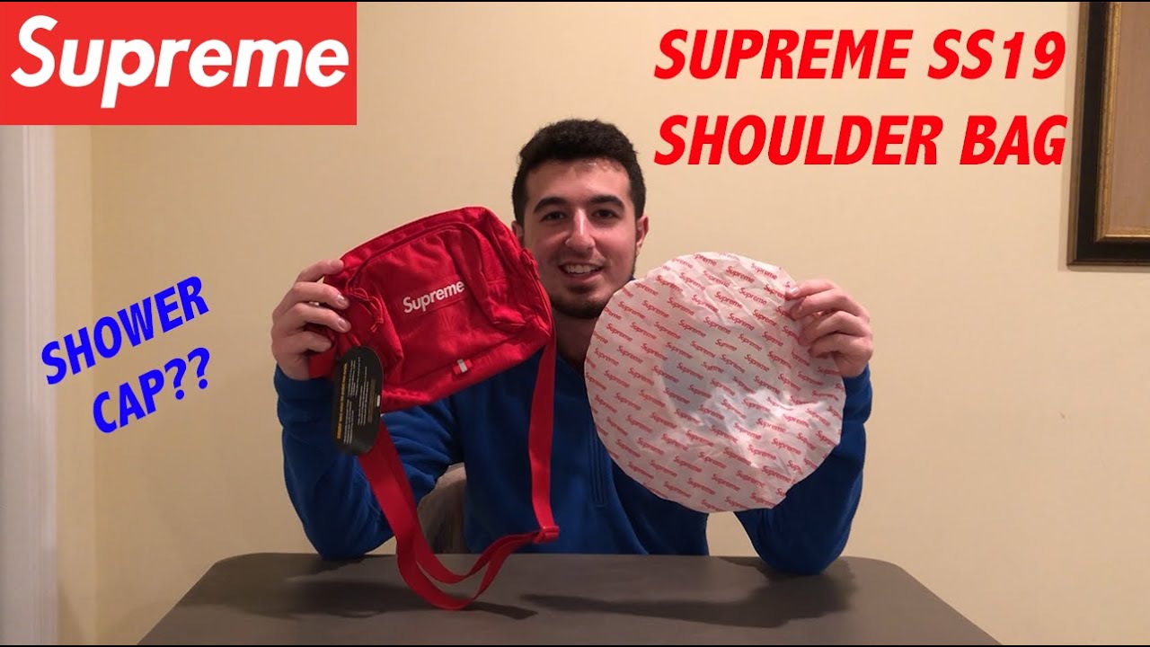 Supreme SS19 Shoulder Bag Red Review + Shower Cap