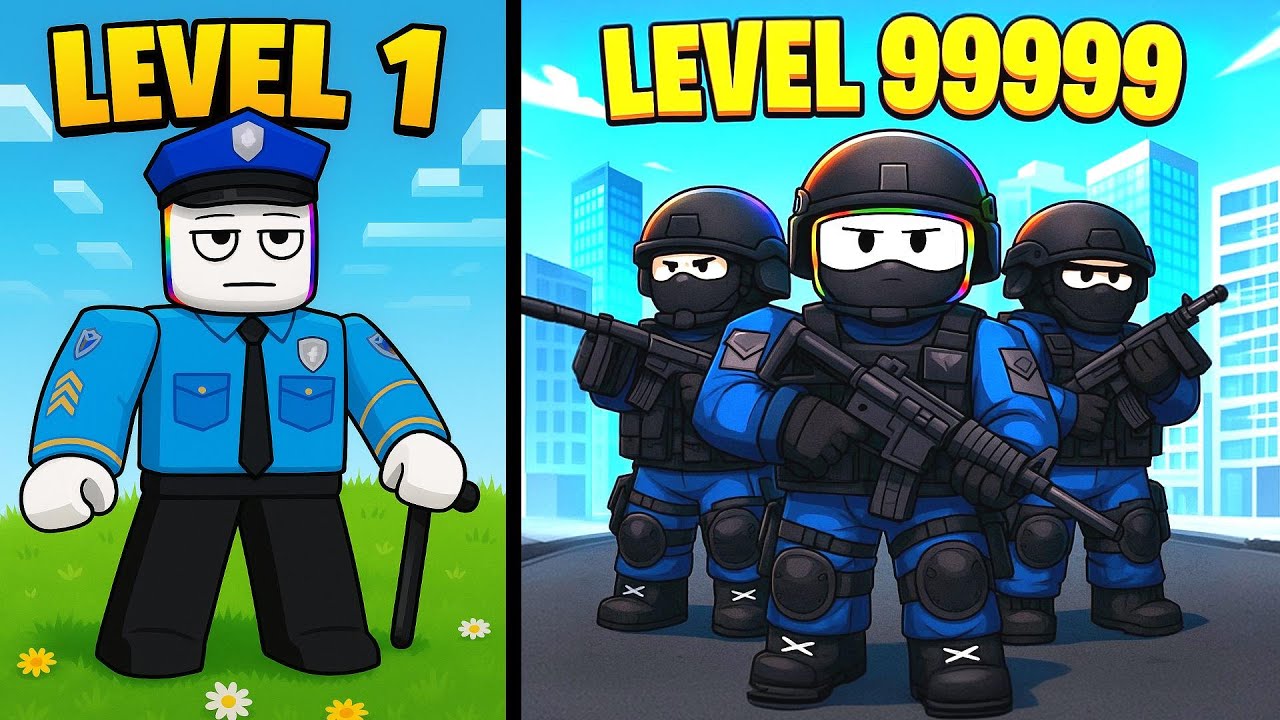 特種部隊模擬器，從菜鳥警察成為最強特種兵 😎 😲 🤯！！！ 【Roblox 機器磚塊】