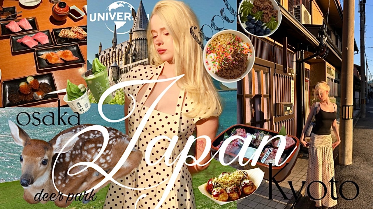 JAPAN VLOG ч.1 Осака и Киото🍵⋆｡&deg;🍡&deg;⋆. ࿔*:･Universal park, Японские олени, еда и шоппинг в Японии