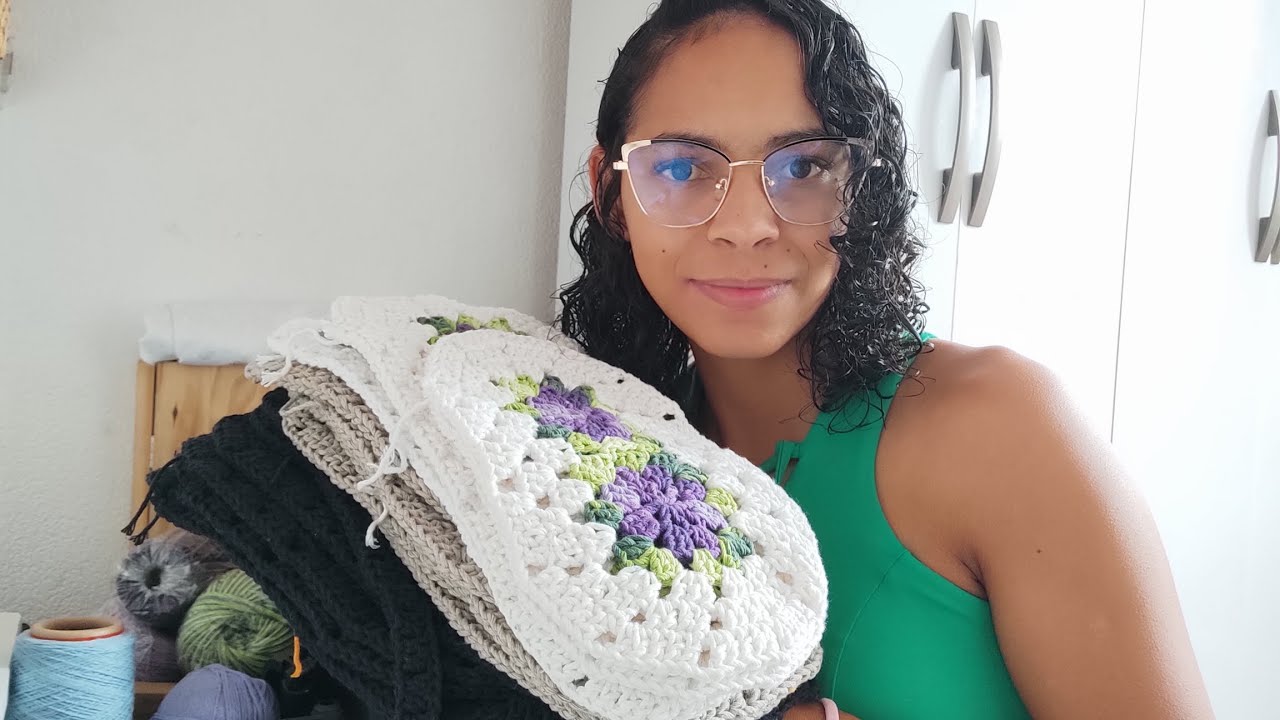 ADIANTANDO BASES PARA PRODUÇÃO DA SEMANA #jogodebanheirocroche #croche #sobrasdebarbante 