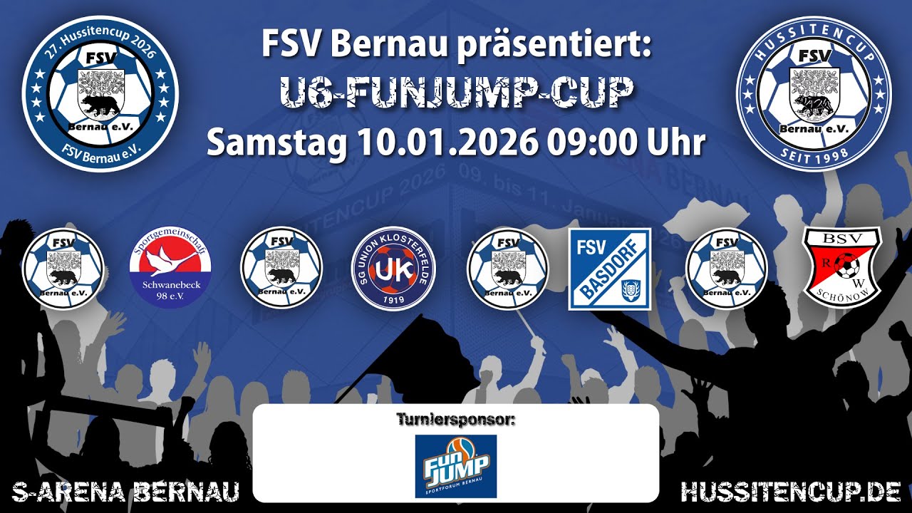 👟 Hussitencup 2026 // U6-FUNJUMP-CUP // Turniertag 2 | Regio1.Sport