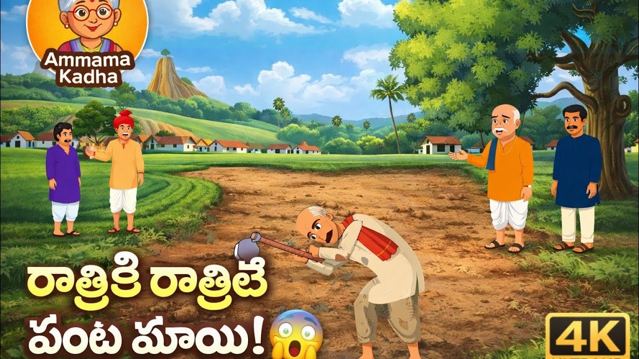 Telugu stories - రాత్రికి రాత్రే పంట మాయం! 😱 | Telugu Rythu Story#moralstories 