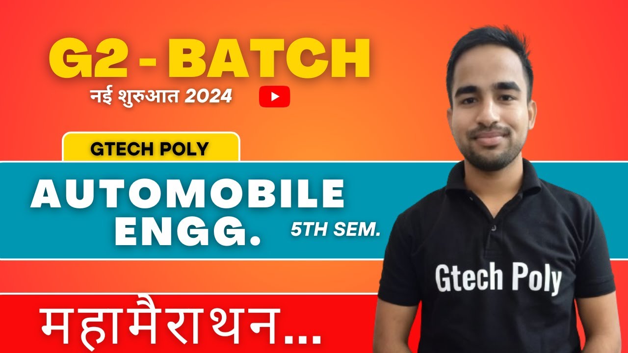 Automobile Engineering | Maha Marathon | G2 Batch | Bteup Exam 2023 | Polytechnic | Mechanical Engg