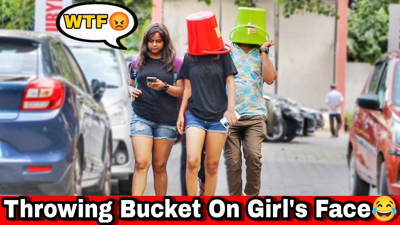 Throwing Bucket On Girls Face - Bucket Prank | Balti Prank| Best Funny Reactions Prank On Girls| TCI