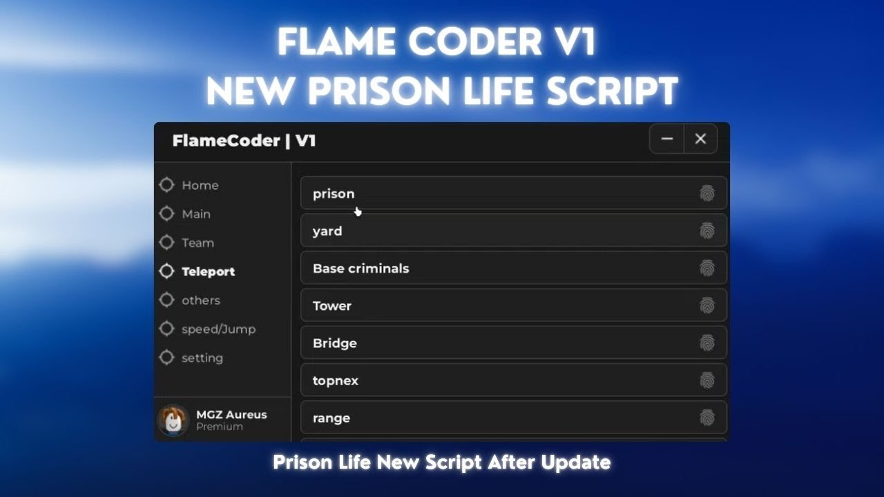 PRISON LIFE SCRIPT | FLAME CODER V1 | NEW UPDATED PRISON LIFE SCRIPT