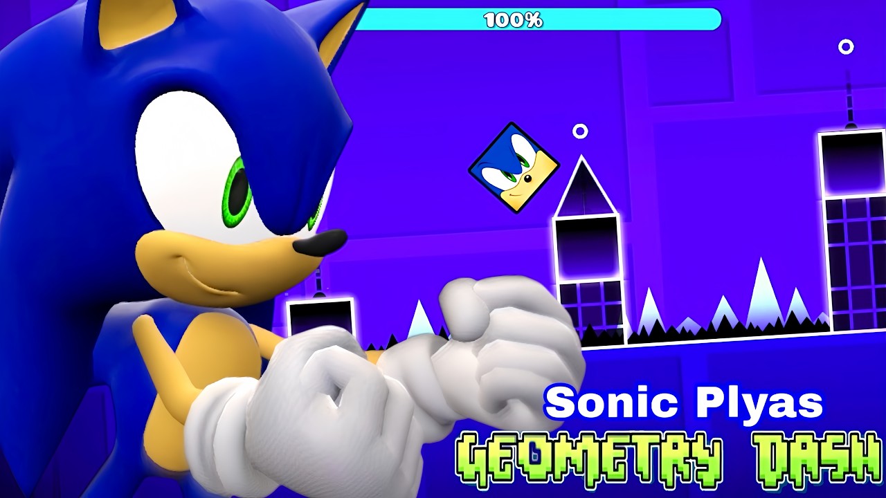 Sonic gra: GEOMETRY DASH!!!
