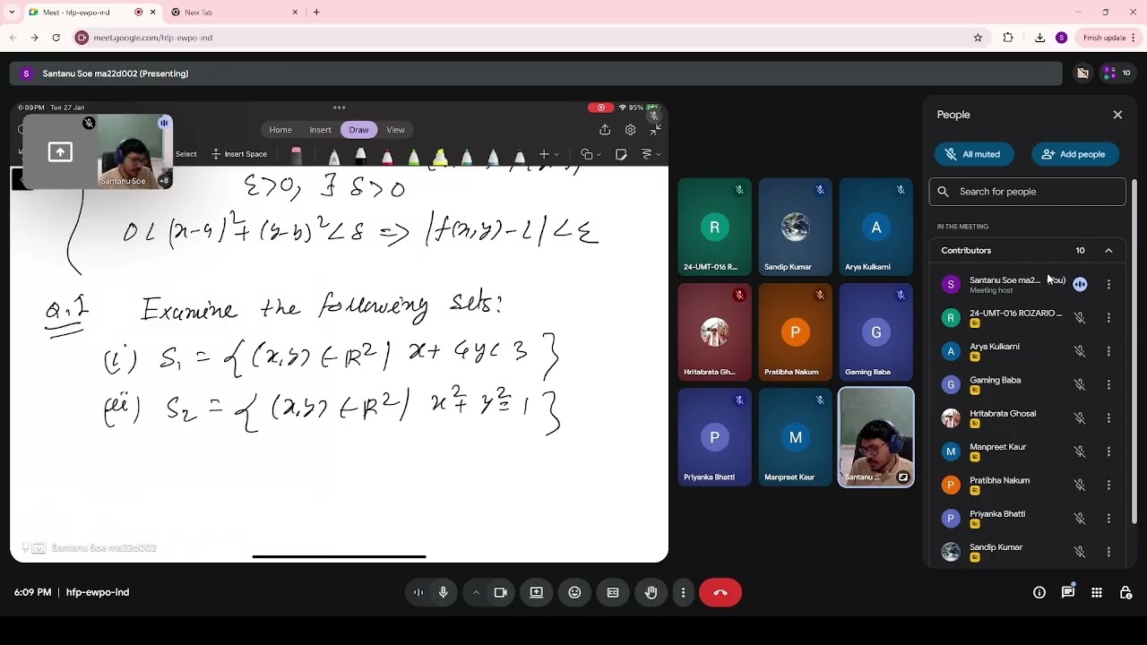 NPTEL- Multivariable Calculus Week 1 Live Discussions