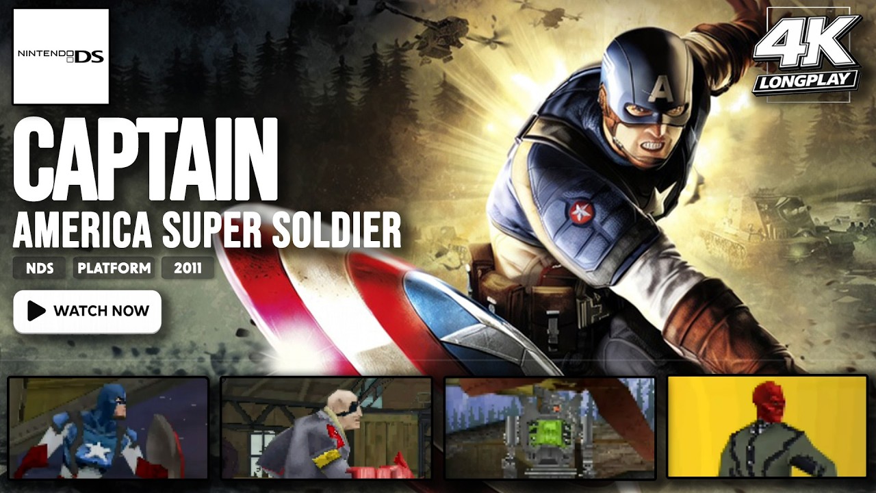 [NDS Longplay] Captain America Super Soldier | Full Game Walkthrough | 4K