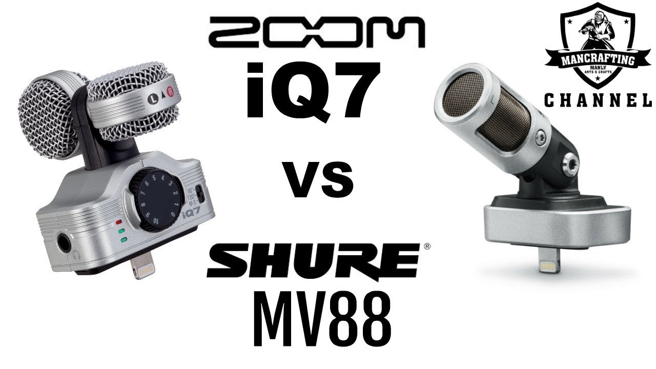 ZOOM iQ7 vs SHURE MV88