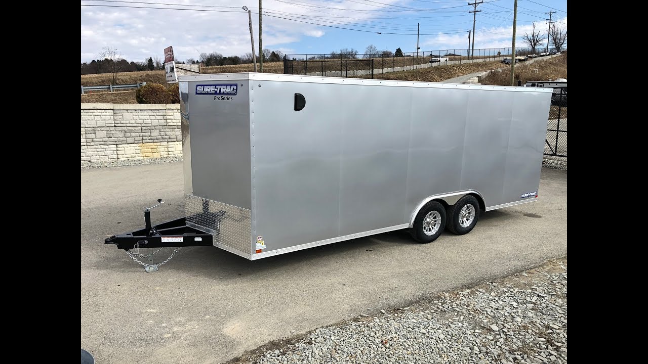 Sure Trac 8.5x20' STWCH Enclosed Car Hauler Trailer 9900# STWCH10220TA-100