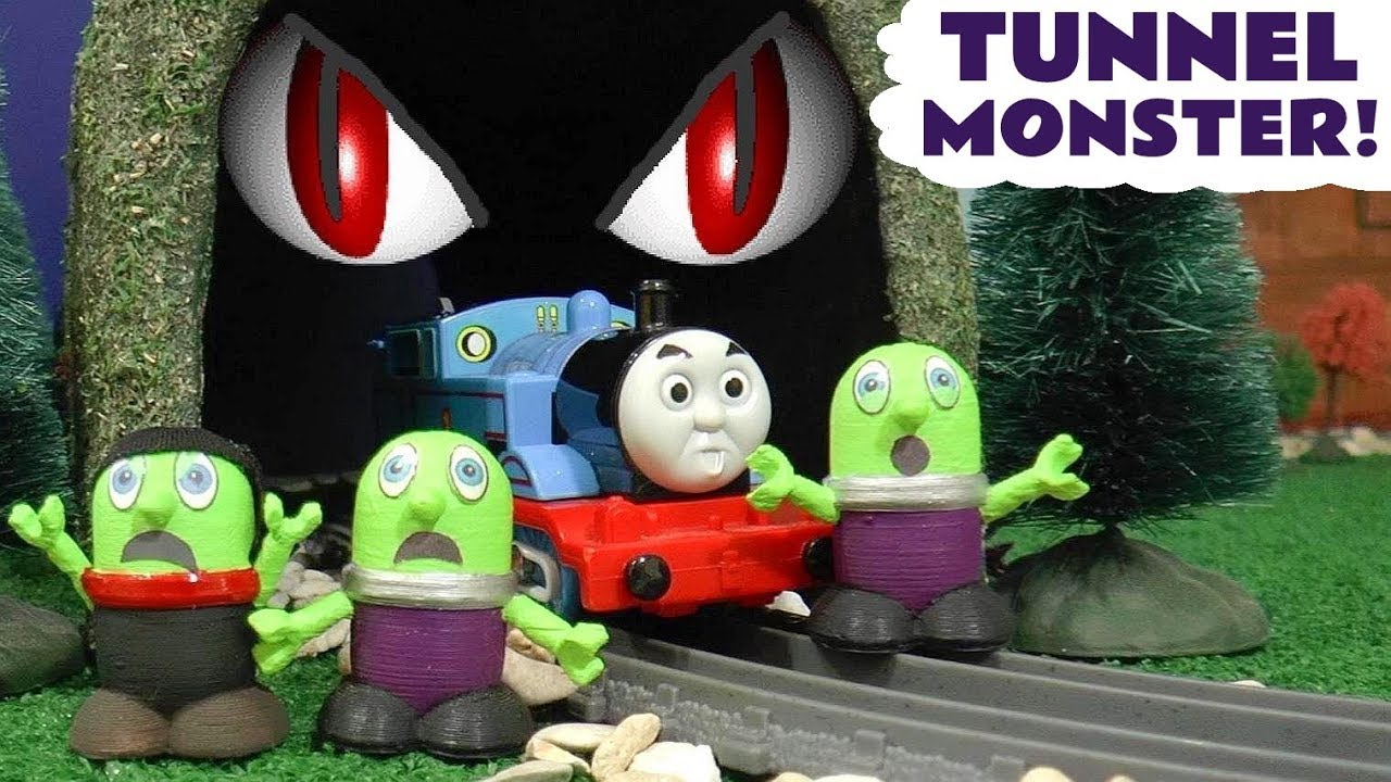 Funny Funlings Monster In The Tunnel Story with Thomas The Tank Engine