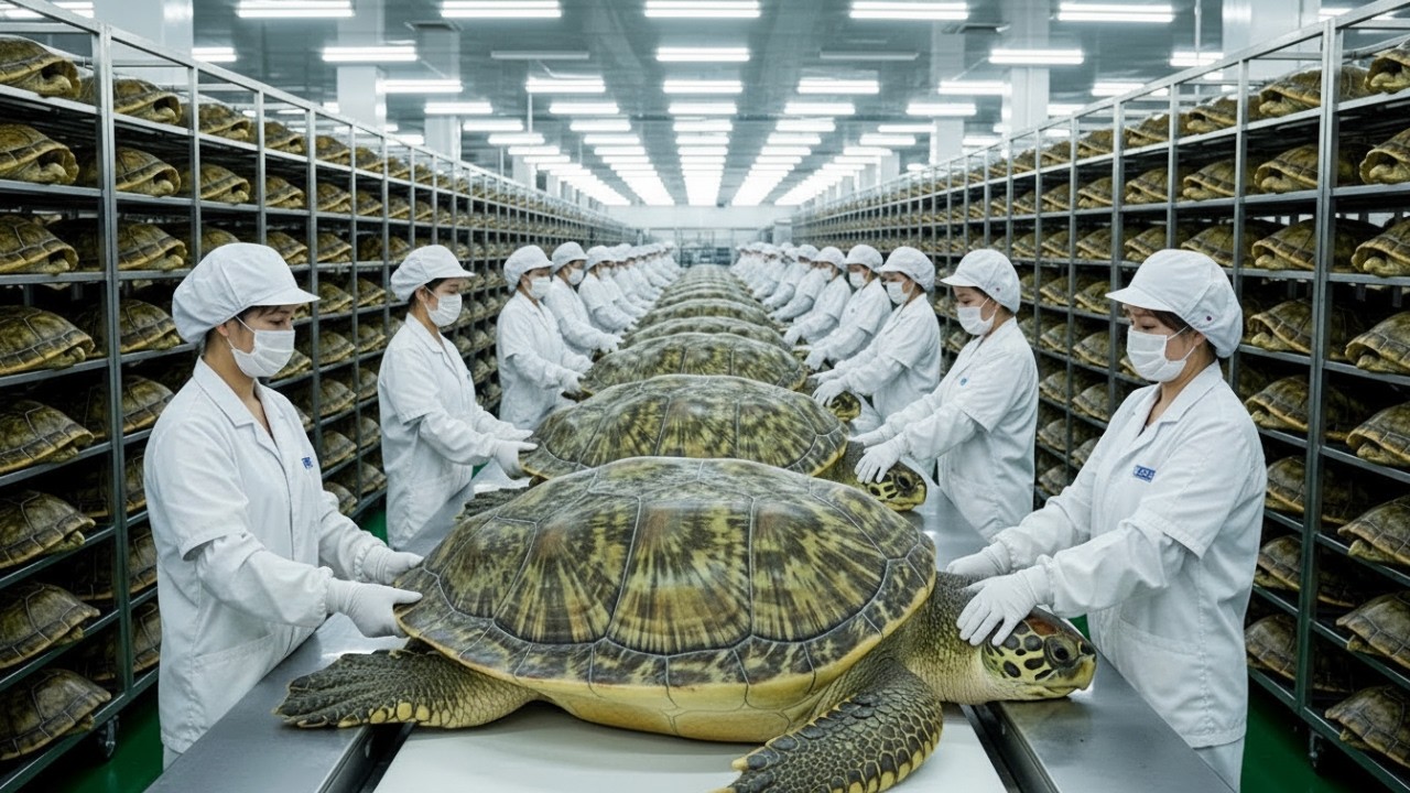 🐢 How Turtle Shells Turn Into Million Dollar Products | Secret Factory Process!