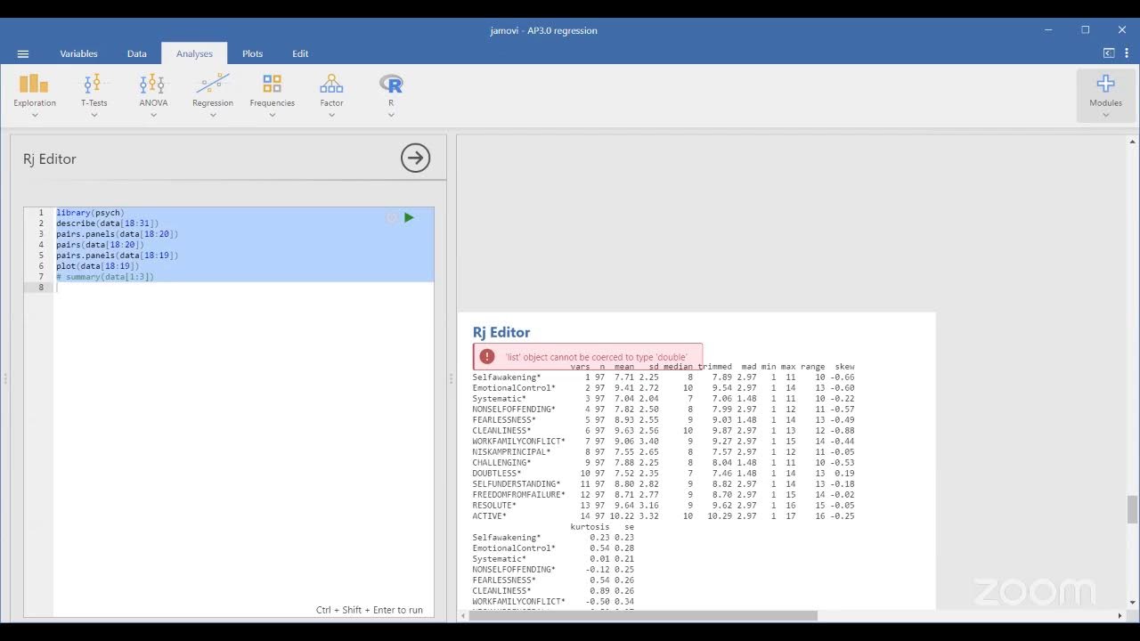 RPRIT training on Jamovi