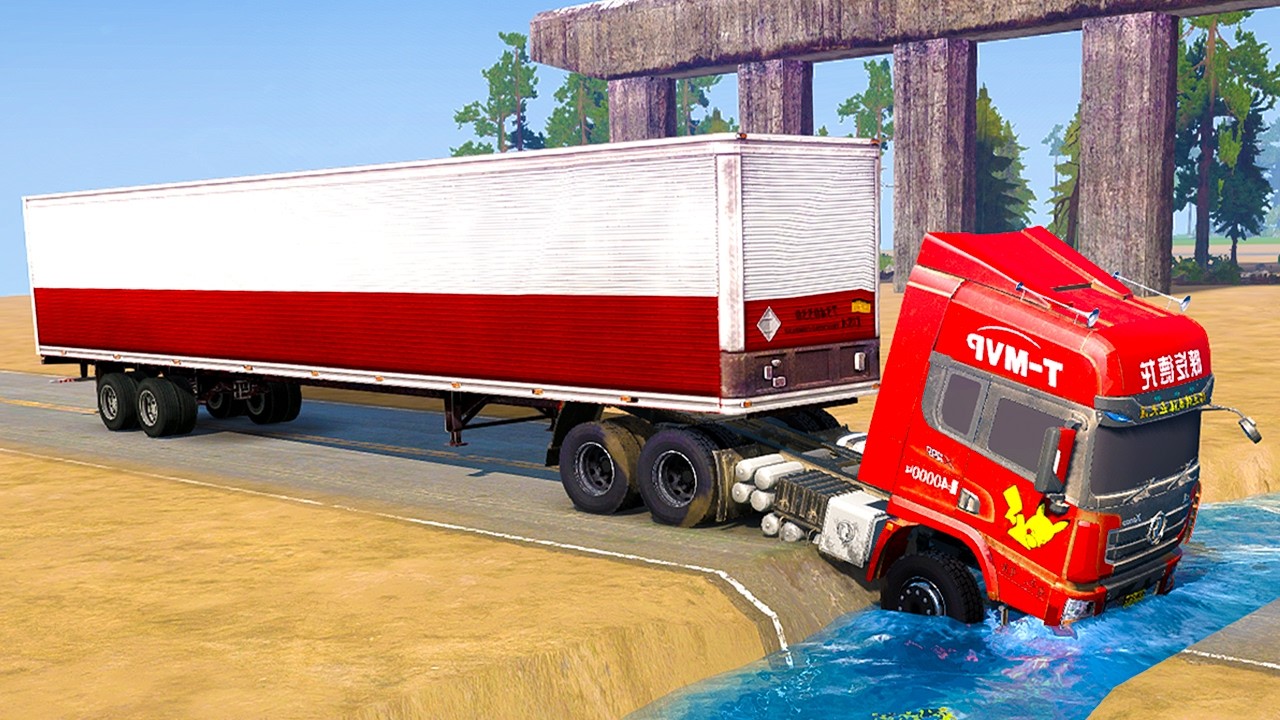 Spintires: Mudrunner | Big Truck Heavy Trailer Mud Wrestling Match Day59