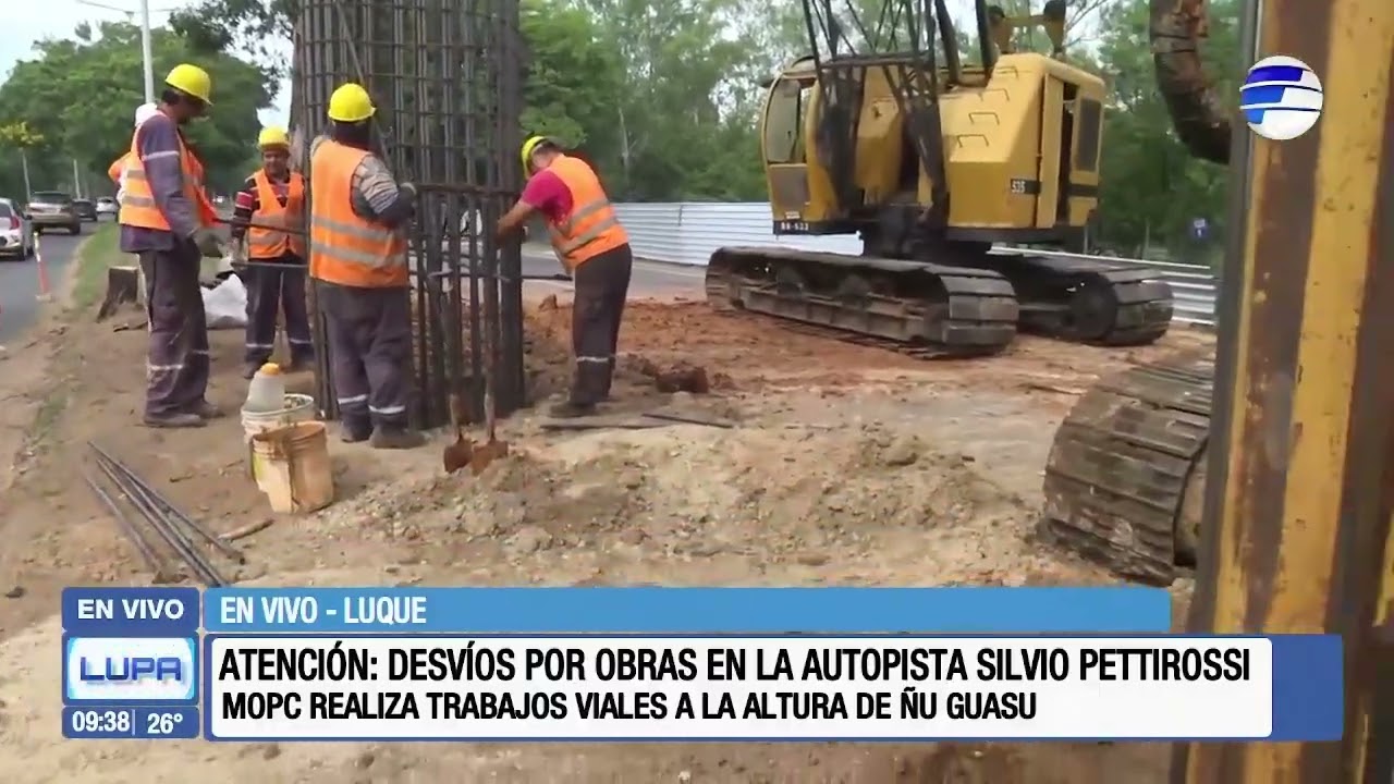 Desvíos en la Autopista Silvio Pettirossi, MOPC realiza trabajos viales a la altura de Ñu Guasu
