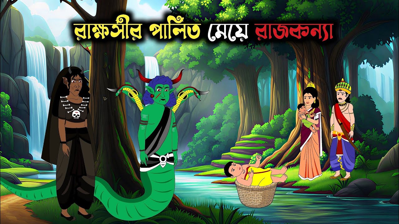 রাক্ষসীর পালিত মেয়ে রাজকন্যা . Bangla cartoon . Rupkothar Golpo . Thakumar Jhuli  .  Sasta Toons