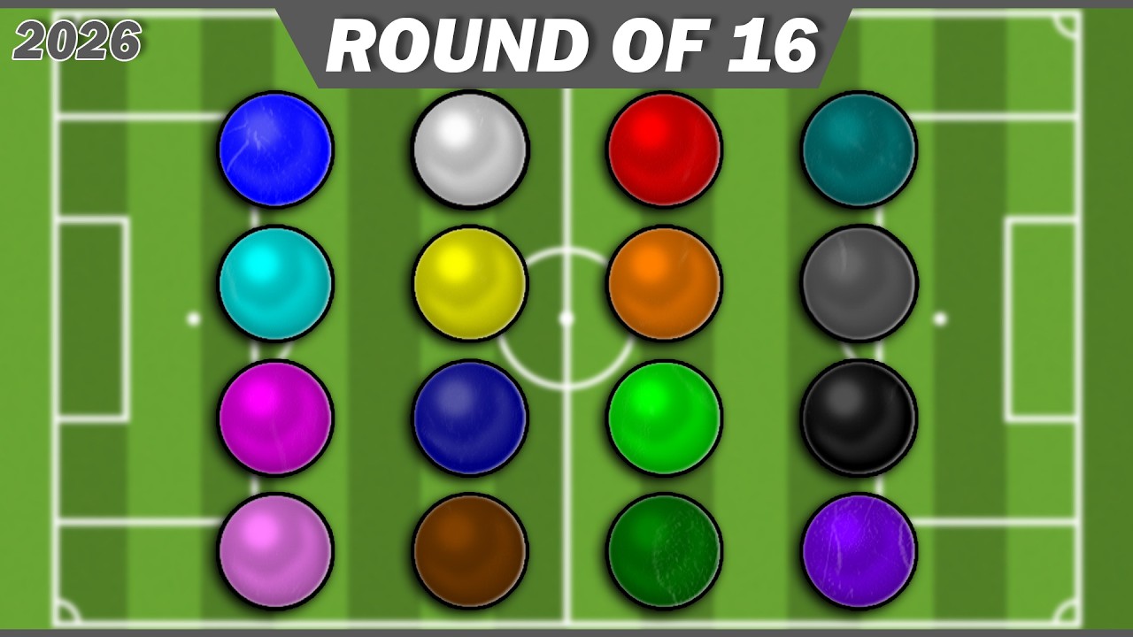 ROUND OF 16 | Color League World Cup Football 2026 | Soccer Marble