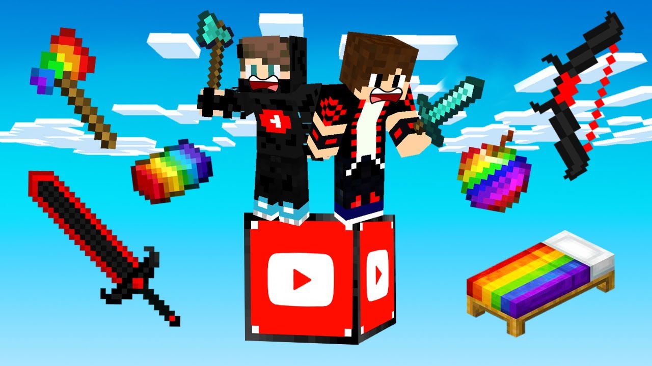 ماين كرافت : عشت على بلوكة حظ اليوتيوب ولكن الحظ رهيب !!؟ 🔥😱