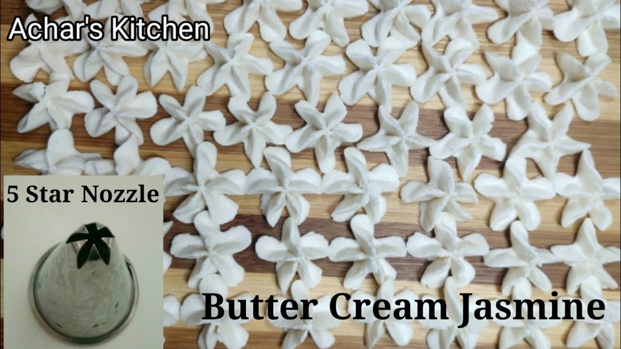 Easy Butter Cream Jasmine |Easy star nozzel using tips |tipos de boquillas y como usarlas pasteleria