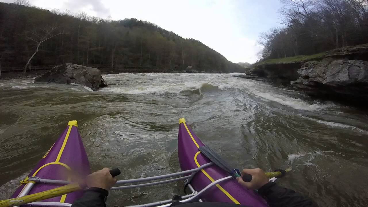 Cataraft flip Upper Gauley Sweets Falls 8000 cfs