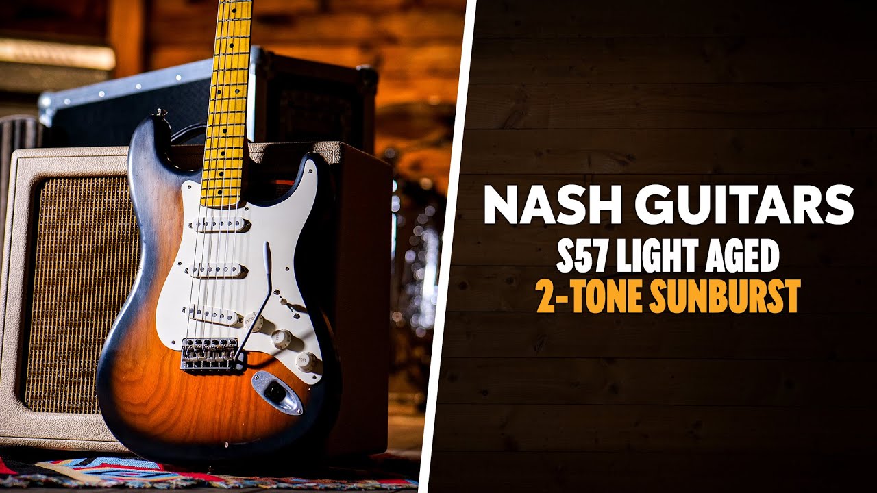 Peach Picks | Nash Guitars - S57 | 2 Tone Sunburst Light Aged